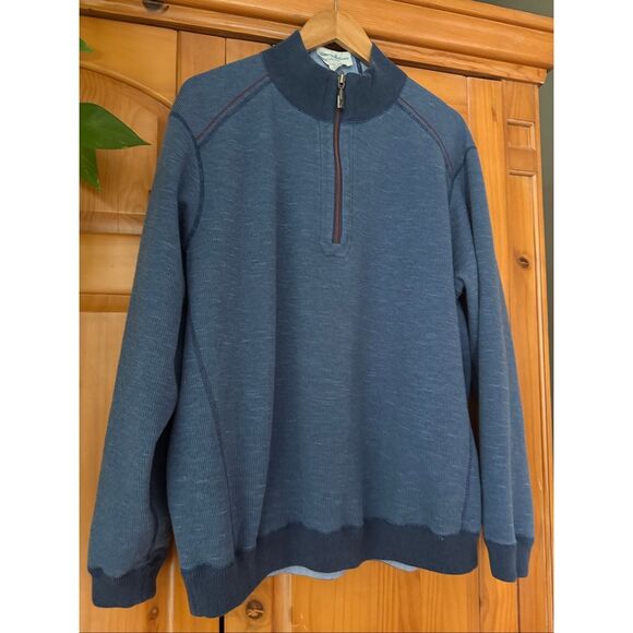 Tommy Bahama Men's 2XL REVERSIBLE Quarter Zip  Pullover Sweater - Picture 3 of 13
